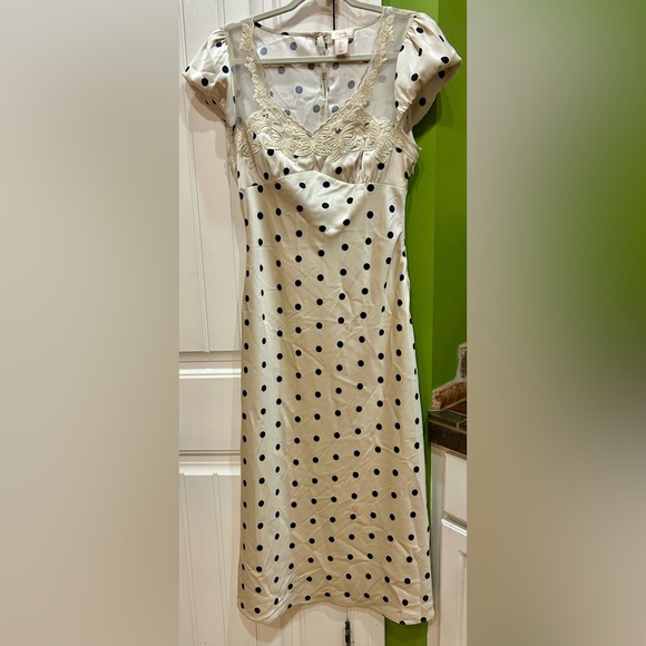 Camila Coelho Elegant Cream Polka Dot Lace Dress size S - Picture 4 of 9